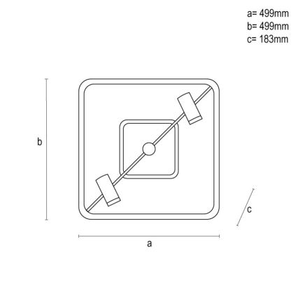 Plafonnier à intensité variable LED/70W/230V 3000-6500K noir + Télécommande