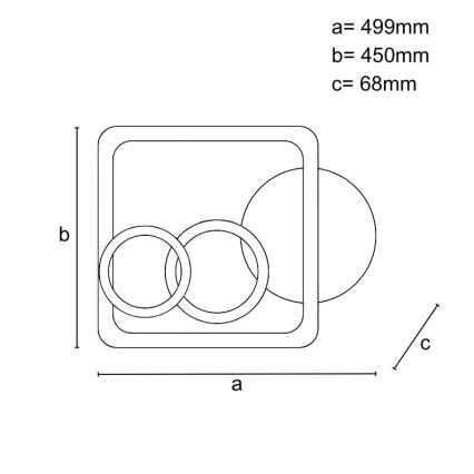 Plafonnier à intensité variable LED/70W/230V 3000-6500K + télécommande