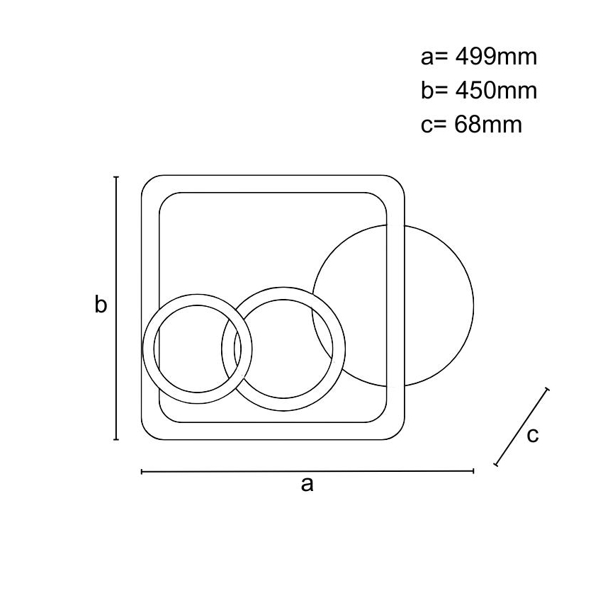Plafonnier à intensité variable LED/70W/230V 3000-6500K + télécommande