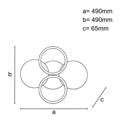 Plafonnier à intensité variable LED/70W/230V 3000-6500K + télécommande