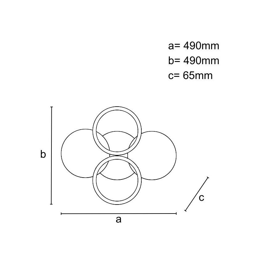 Plafonnier à intensité variable LED/70W/230V 3000-6500K + télécommande