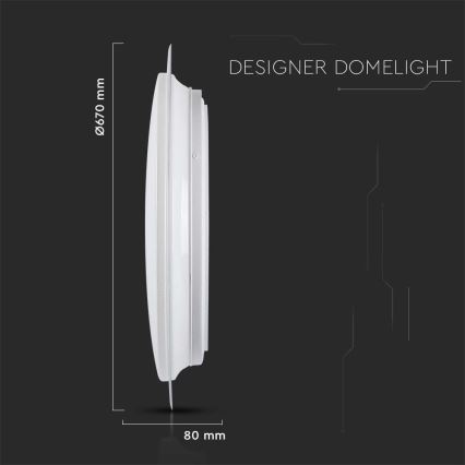 Plafonnier à intensité variable LED/72W/230V 3000-6500K d. 67 cm blanc + télécommande