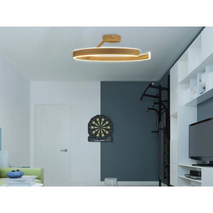 Plafonnier à intensité variable LED/72W/230V 3000-6500K doré + télécommande