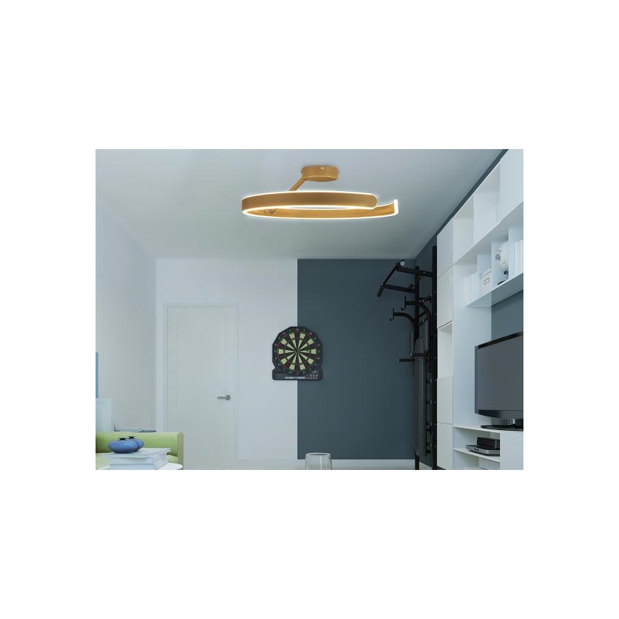 Plafonnier à intensité variable LED/72W/230V 3000-6500K doré + télécommande