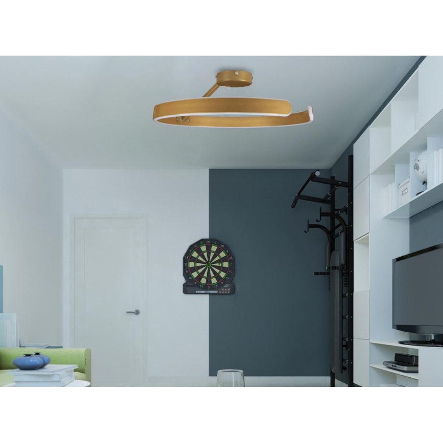 Plafonnier à intensité variable LED/72W/230V 3000-6500K doré + télécommande