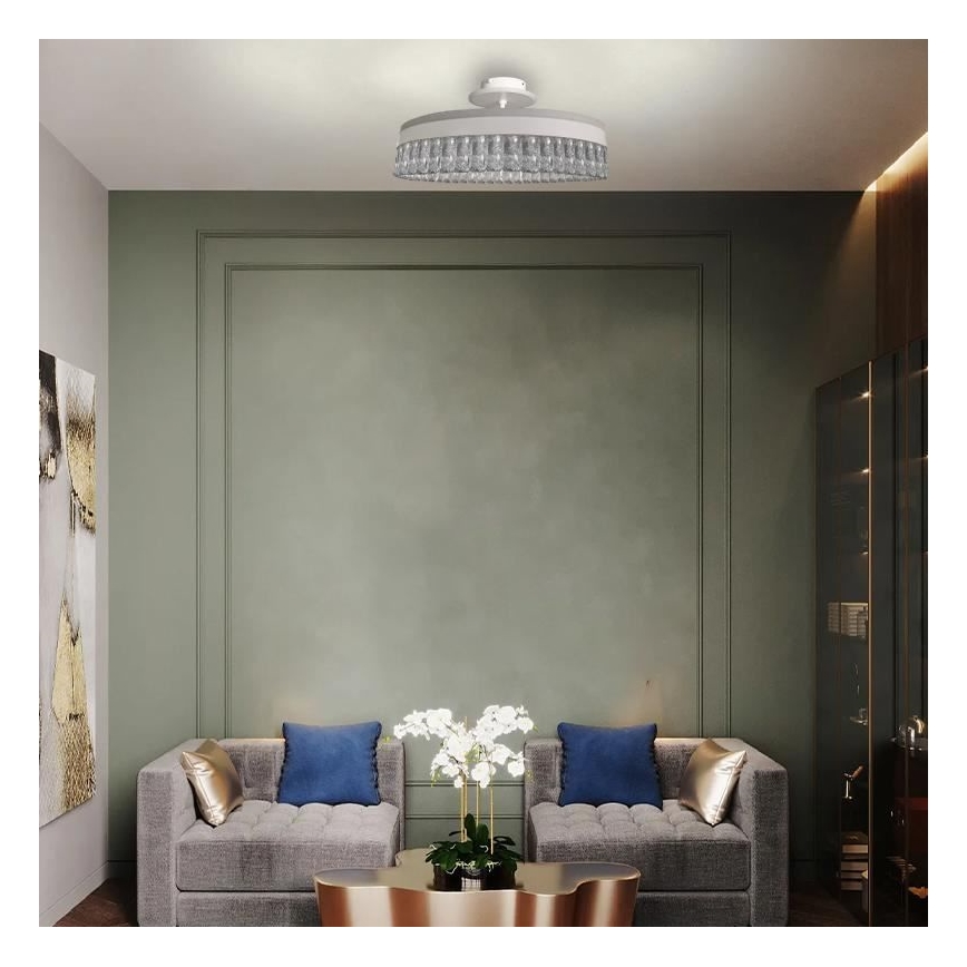 Plafonnier en cristal à intensité variable LED/75W/230V 3000-6500K blanc + télécommande