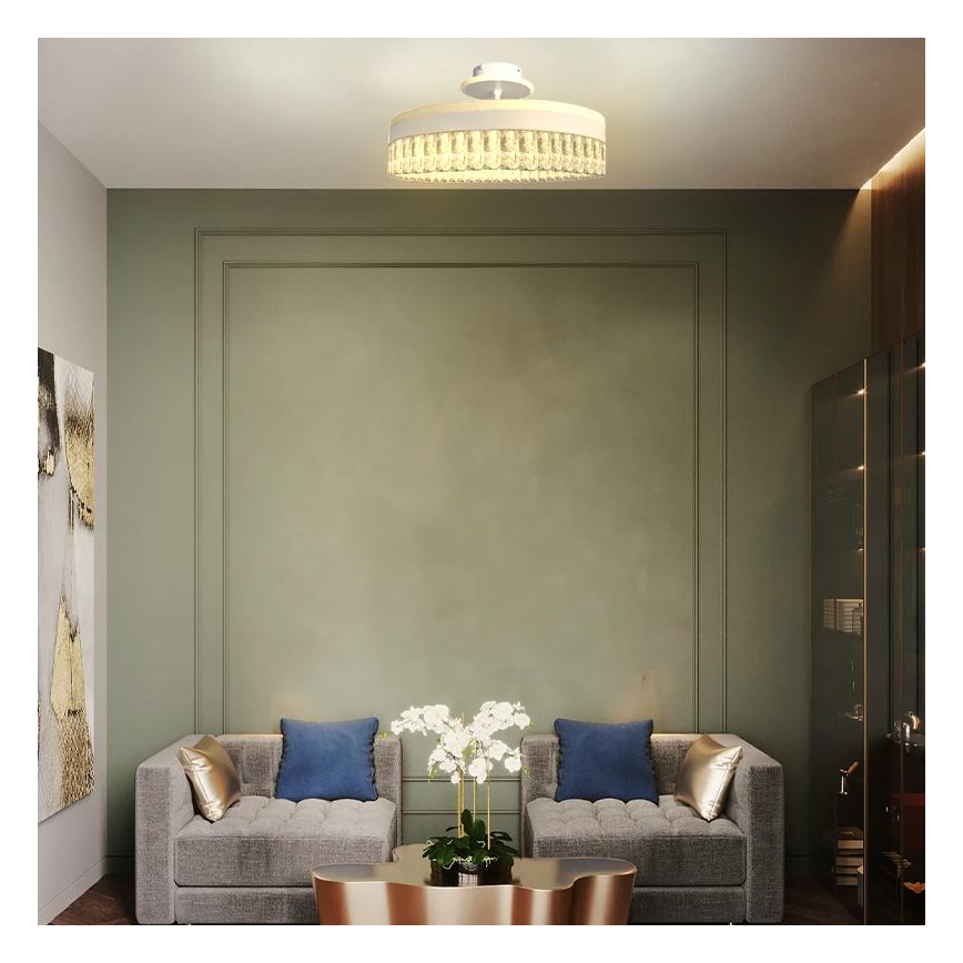 Plafonnier en cristal à intensité variable LED/75W/230V 3000-6500K blanc + télécommande