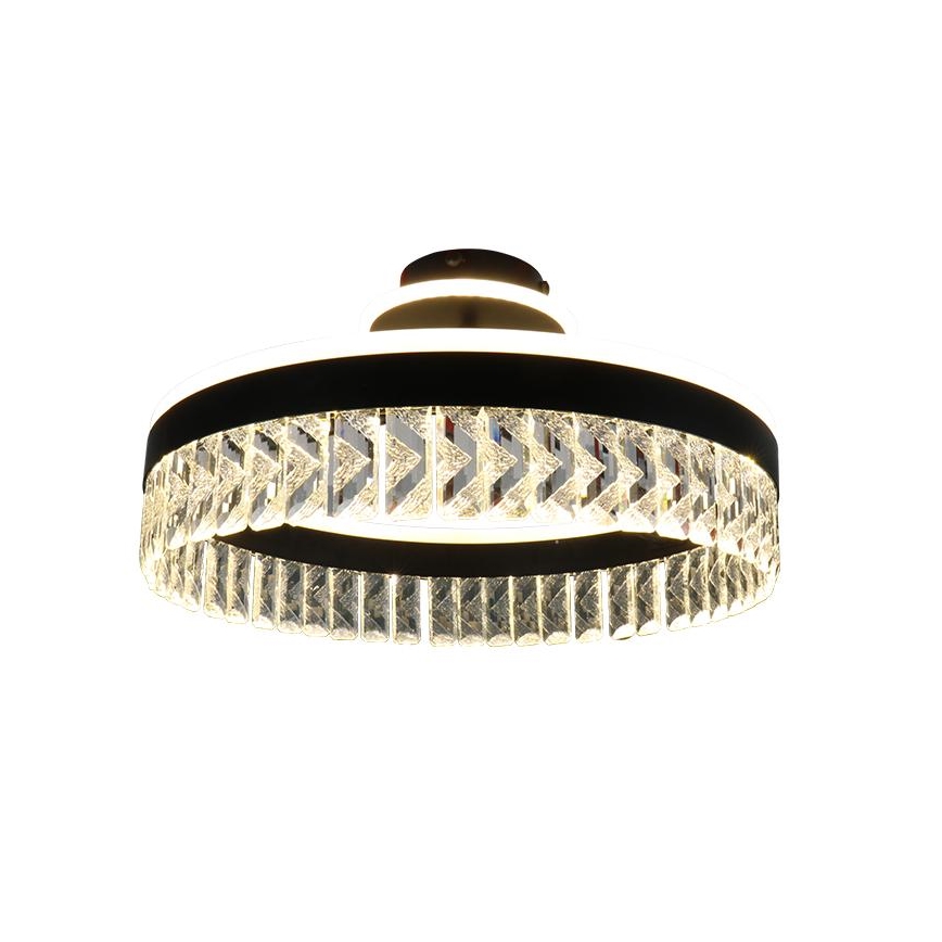 Plafonnier en cristal à intensité variable LED/75W/230V 3000-6500K noir + télécommande