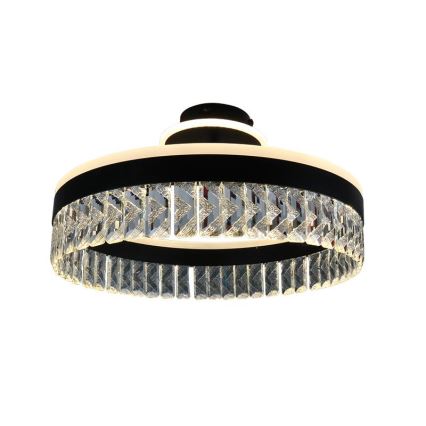 Plafonnier en cristal à intensité variable LED/75W/230V 3000-6500K noir + télécommande