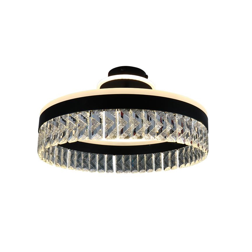 Plafonnier en cristal à intensité variable LED/75W/230V 3000-6500K noir + télécommande