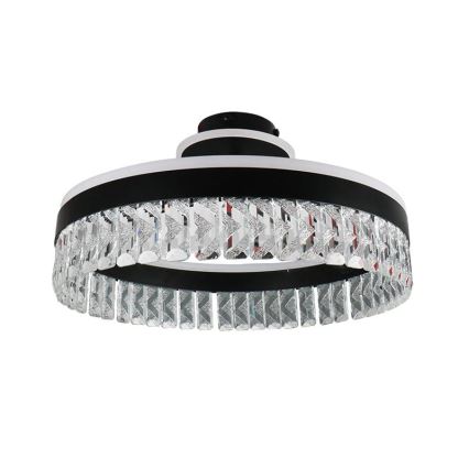 Plafonnier en cristal à intensité variable LED/75W/230V 3000-6500K noir + télécommande