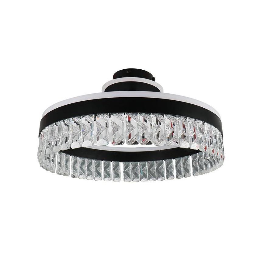 Plafonnier en cristal à intensité variable LED/75W/230V 3000-6500K noir + télécommande