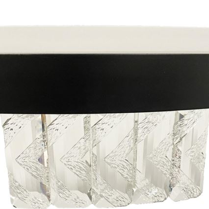 Plafonnier en cristal à intensité variable LED/75W/230V 3000-6500K noir + télécommande