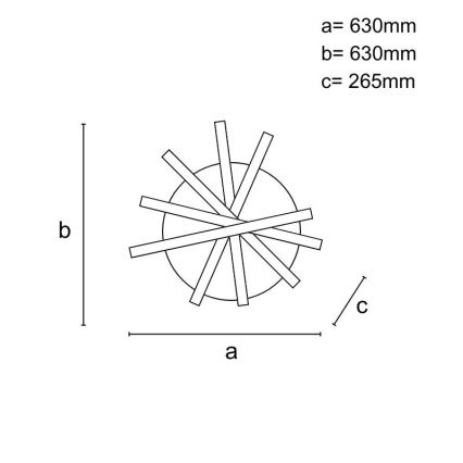 Plafonnier à intensité variable LED/75W/230V 3000-6500K + télécommande