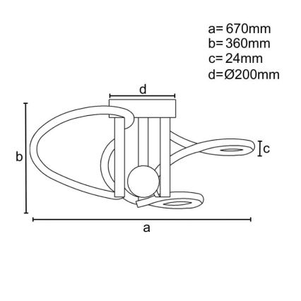 Plafonnier à intensité variable LED/80W/230V 3000-6500K + télécommande