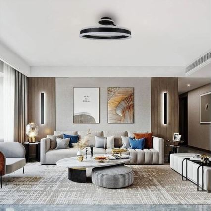 Plafonnier à intensité variable LED/86W/230V 3000-6500K noir + télécommande