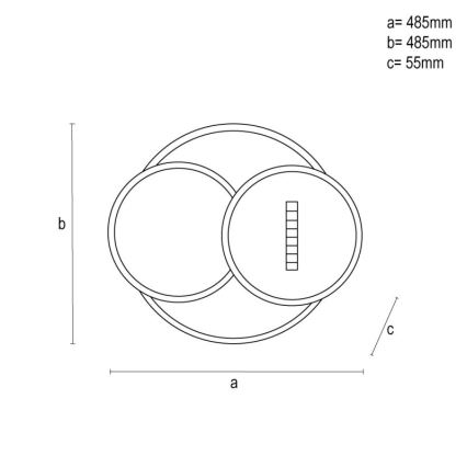Plafonnier à intensité variable LED/90W/230V 3000-6500K blanc + télécommande