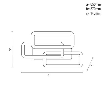 Plafonnier à intensité variable LED/90W/230V 3000-6500K + Télécommande