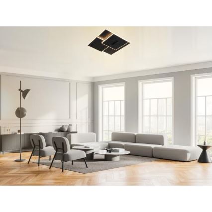 Plafonnier à intensité variable LED/95W/230V 3000-6500K noir + télécommande