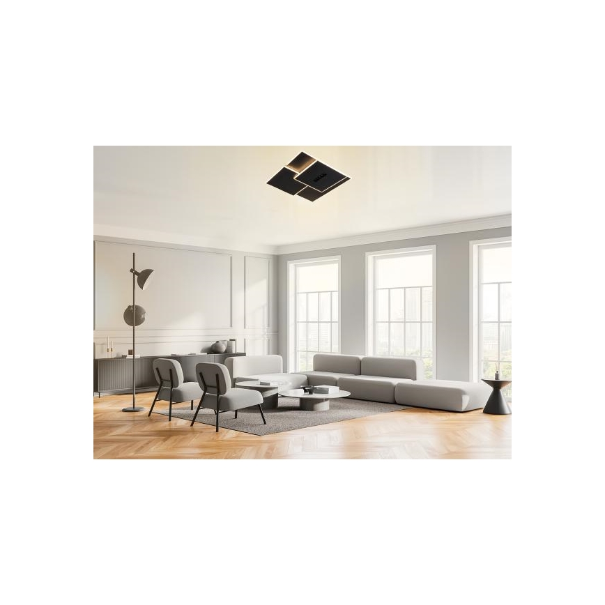Plafonnier à intensité variable LED/95W/230V 3000-6500K noir + télécommande