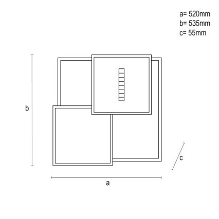 Plafonnier à intensité variable LED/95W/230V 3000-6500K noir + télécommande