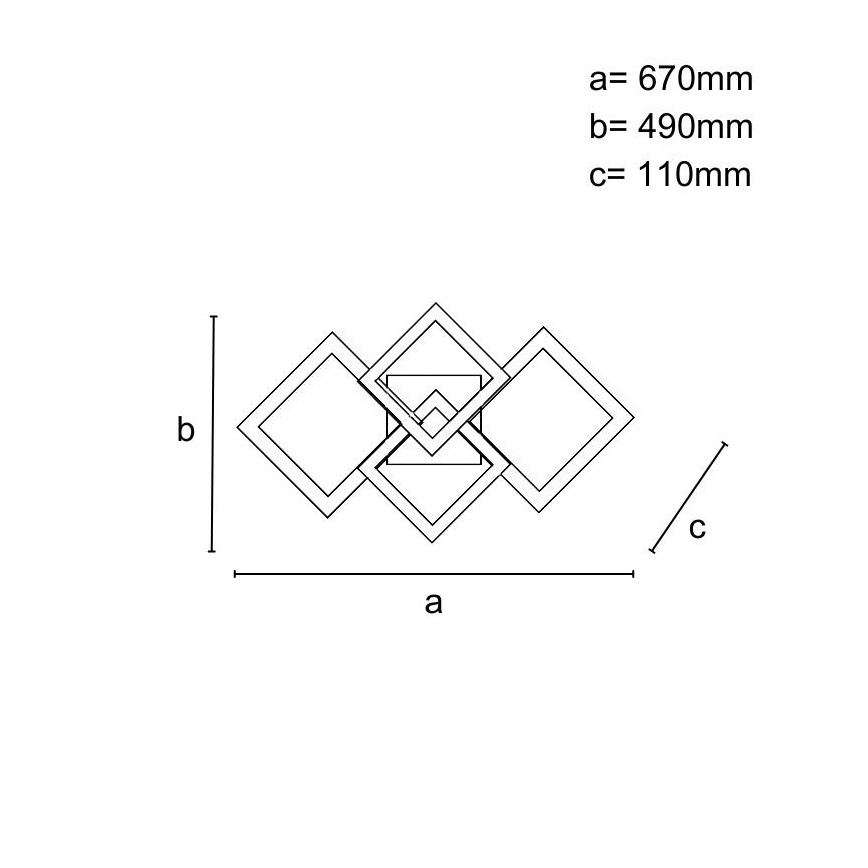 Plafonnier à intensité variable LED/95W/230V 3000-6500K + télécommande