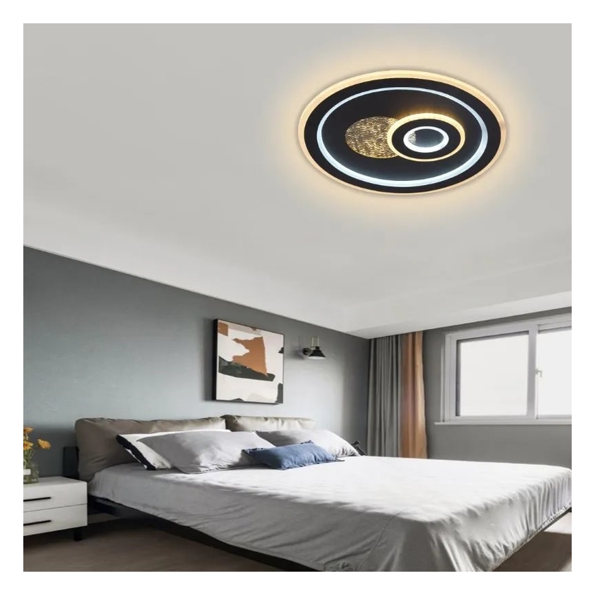Plafonnier à intensité variable LED/95W/230V 3000-6500K noir + télécommande
