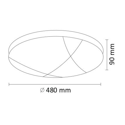 Plafonnier à intensité variable LED ATLAS LED/72W/230V 3000-6500K + télécommande