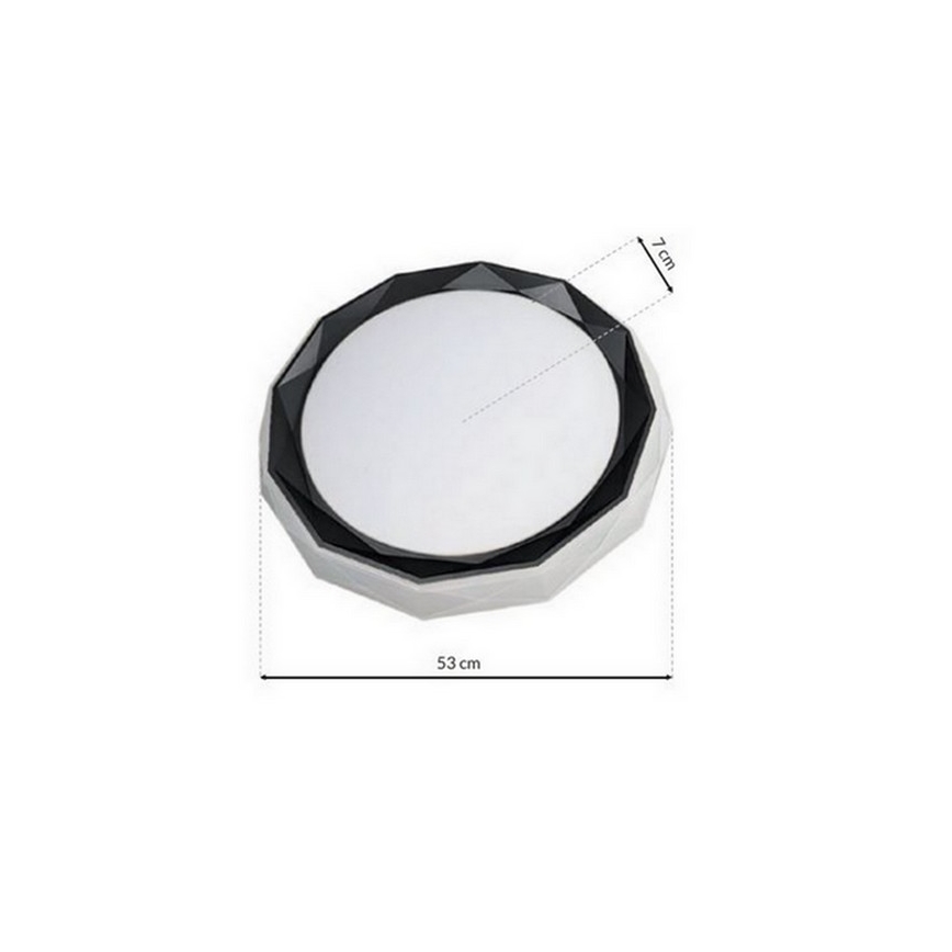 Plafonnier à intensité variable LED OSCAR LED/45W/230V 3000-6000K noir + télécommande