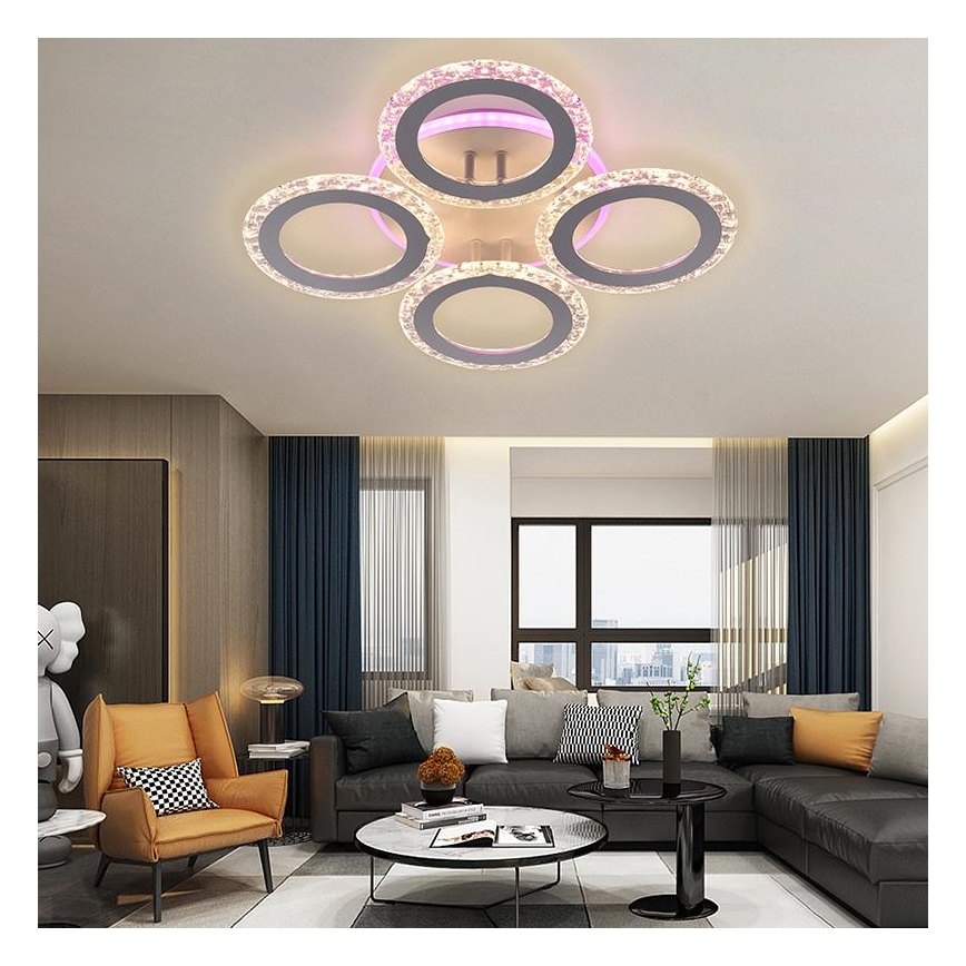Plafonnier à intensité variable LED RGB LED/55W/230V 3000-6500K + Télécommande