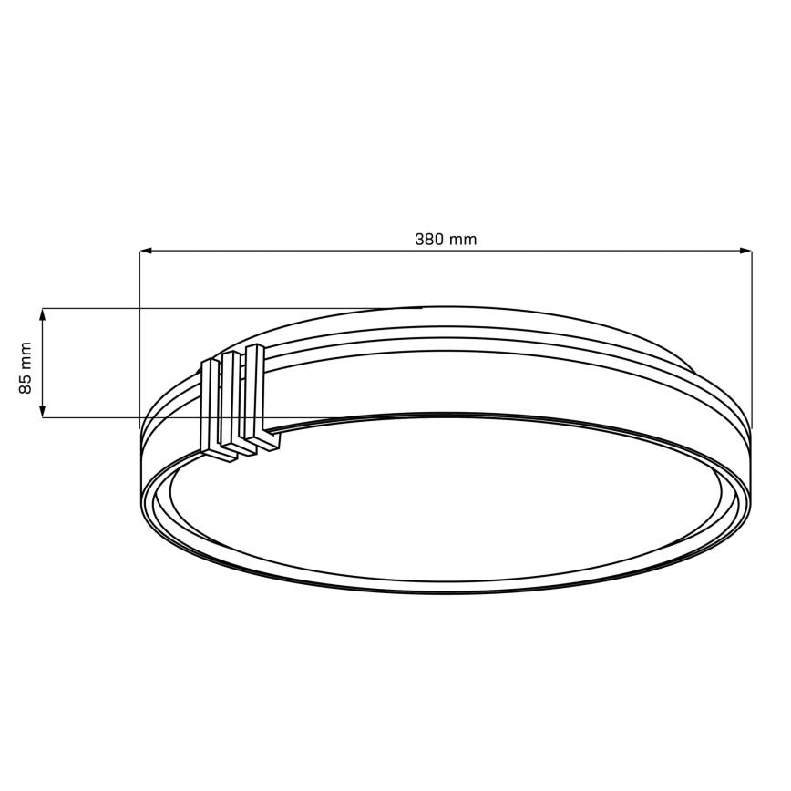 Plafonnier à intensité variable salle de bain ARLETTA LED/48W/230V d. 38 cm 3000-6000K IP44 + télécommande