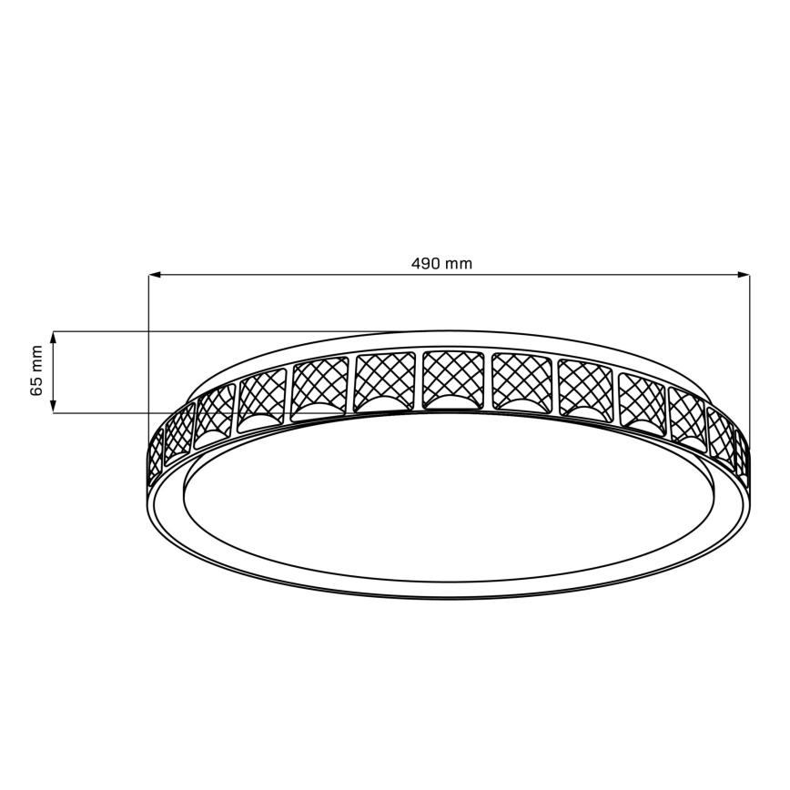 Plafonnier à intensité variable salle de bain NINA LED/72W/230V d. 49 cm 3000-6000K IP44 + télécommande