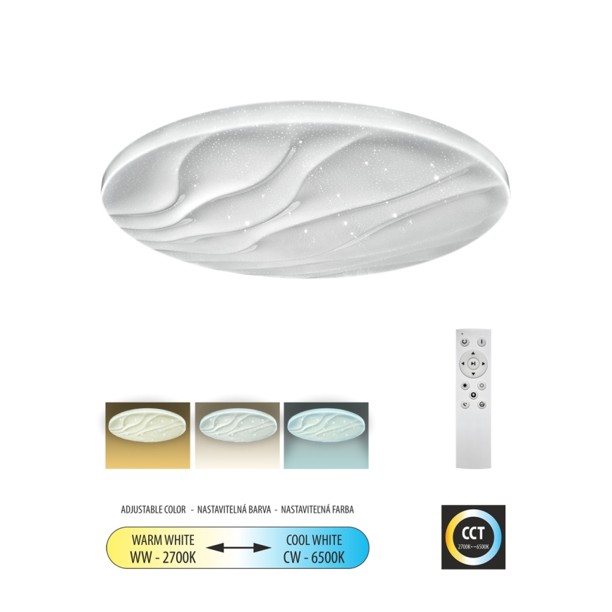 Plafonnier à intensité variable LIKA LED/36W/230V 2700-6500K d. 48 cm + télécommande