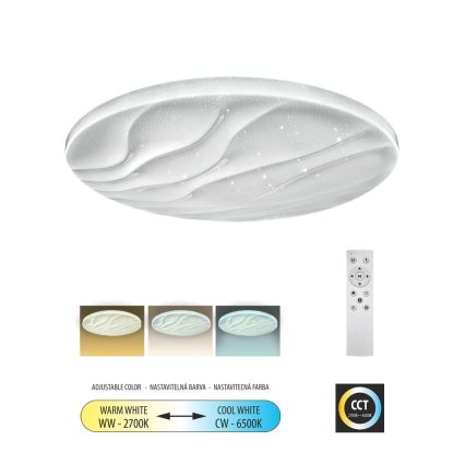 Plafonnier à intensité variable LIKA LED/60W/230V 2700-6500K d. 58 cm + télécommande