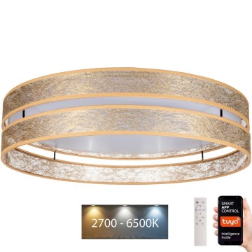 Plafonnier à intensité variable LIMA LED/36W/230V 2700-6500K Wi-Fi Tuya + Télécommande doré