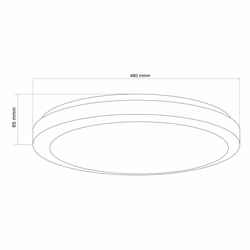 Plafonnier à intensité variable salle de bain MARIAN LED/72W/230V d. 48 cm 3000-6000K IP44 + télécommande