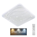 Plafonnier à intensité variable NERIS LED/60W/230V 2700-6500K 53x53 cm + télécommande