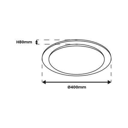 Plafonnier à intensité variable ONTARIO LED/24W/230V 3000-6000K + Télécommande