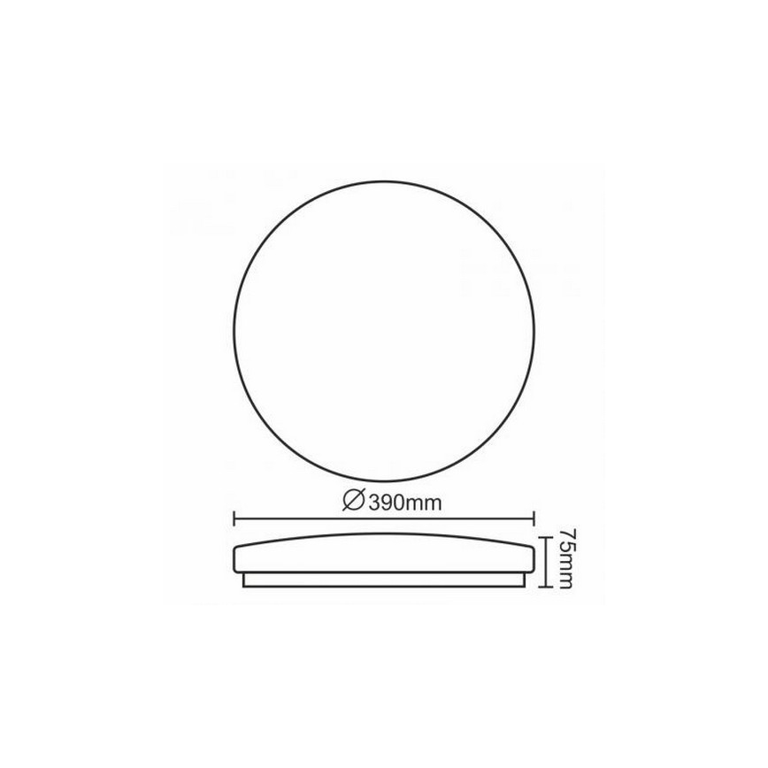 Plafonnier à intensité variable OPAL LED/24W/176-264V + télécommande