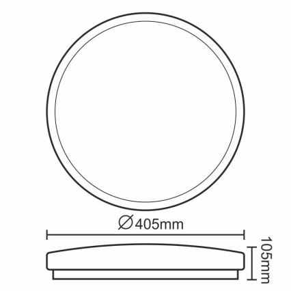 Plafonnier à intensité variable OPAL LED/24W/230V + télécommande