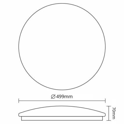 Plafonnier à intensité variable OPAL LED/48W/230V 3000-6500K d. 49,9 cm + télécommande