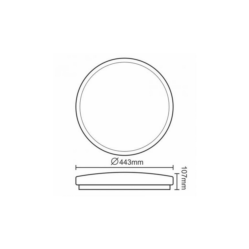 Plafonnier à intensité variable OPAL LED/50W/230V + télécommande