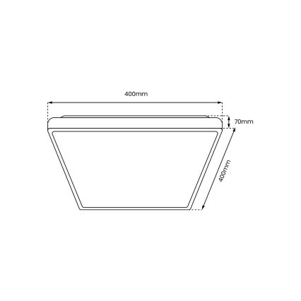 Plafonnier à intensité variable QUADRO LED/38W/230V 3000-6000K blanc/doré + Télécommande