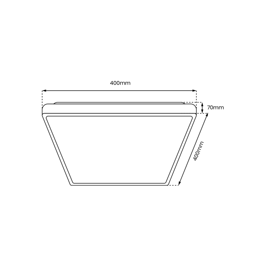 Plafonnier à intensité variable QUADRO LED/38W/230V 3000-6000K blanc/noir + Télécommande