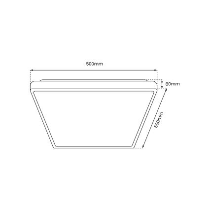 Plafonnier à intensité variable QUADRO LED/66W/230V 3000-6000K blanc/doré + Télécommande