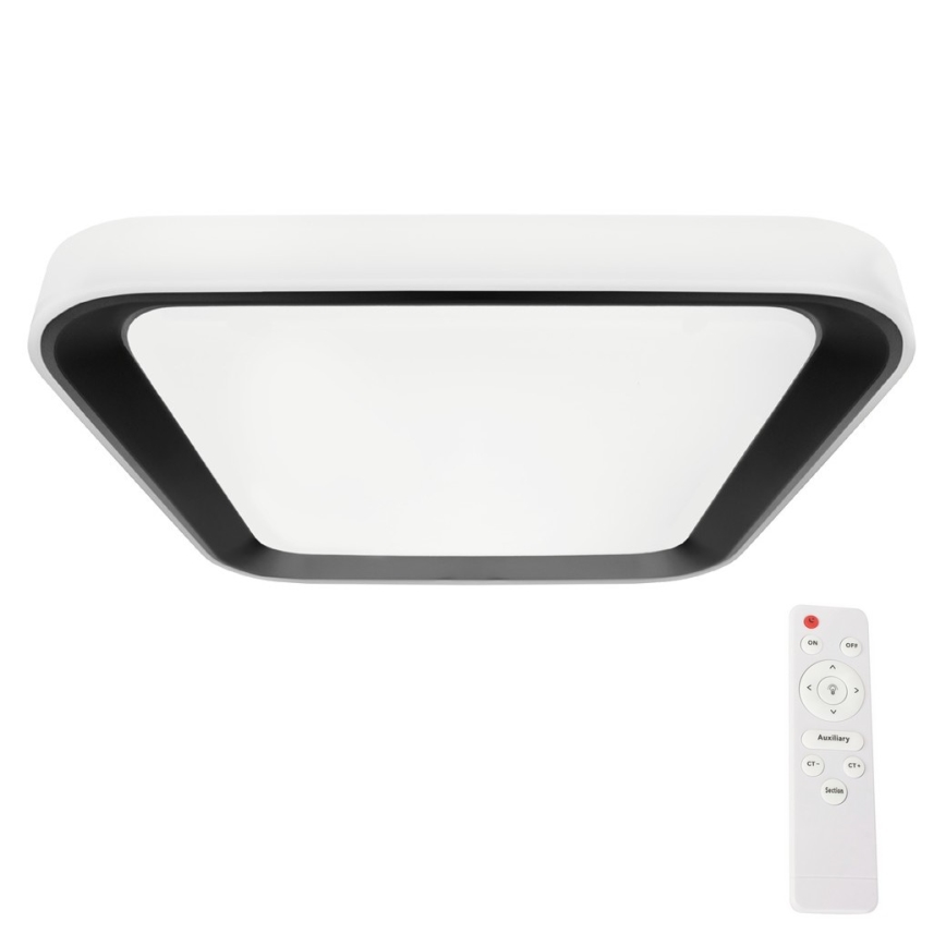 Plafonnier à intensité variable QUADRO LED/66W/230V 3000-6000K blanc/noir + Télécommande