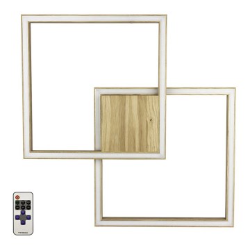 Plafonnier à intensité variable RAMME LED/48W/230V chêne mat + Télécommande