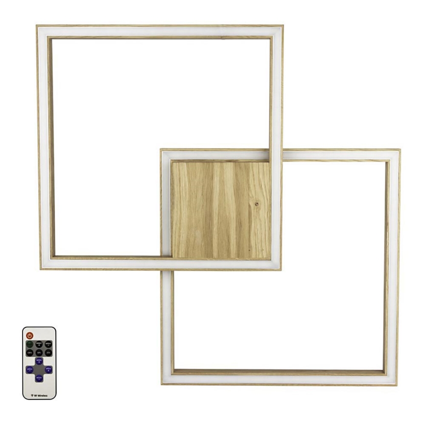 Plafonnier à intensité variable RAMME LED/48W/230V chêne mat + Télécommande