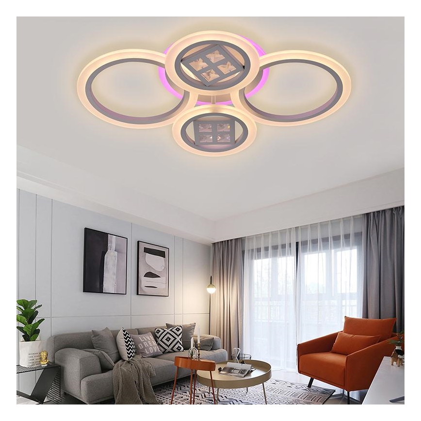 Plafonnier à intensité variable RGB à intensité variable LED/50W/230V 3000-6500K + Télécommande