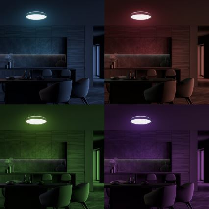 Plafonnier à intensité variable RGB RINGO LED/36W/230V + télécommande